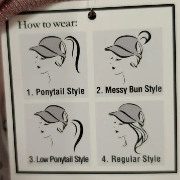 Black silvery metallic pony cap lightweight sporty - Picture 4 of 7